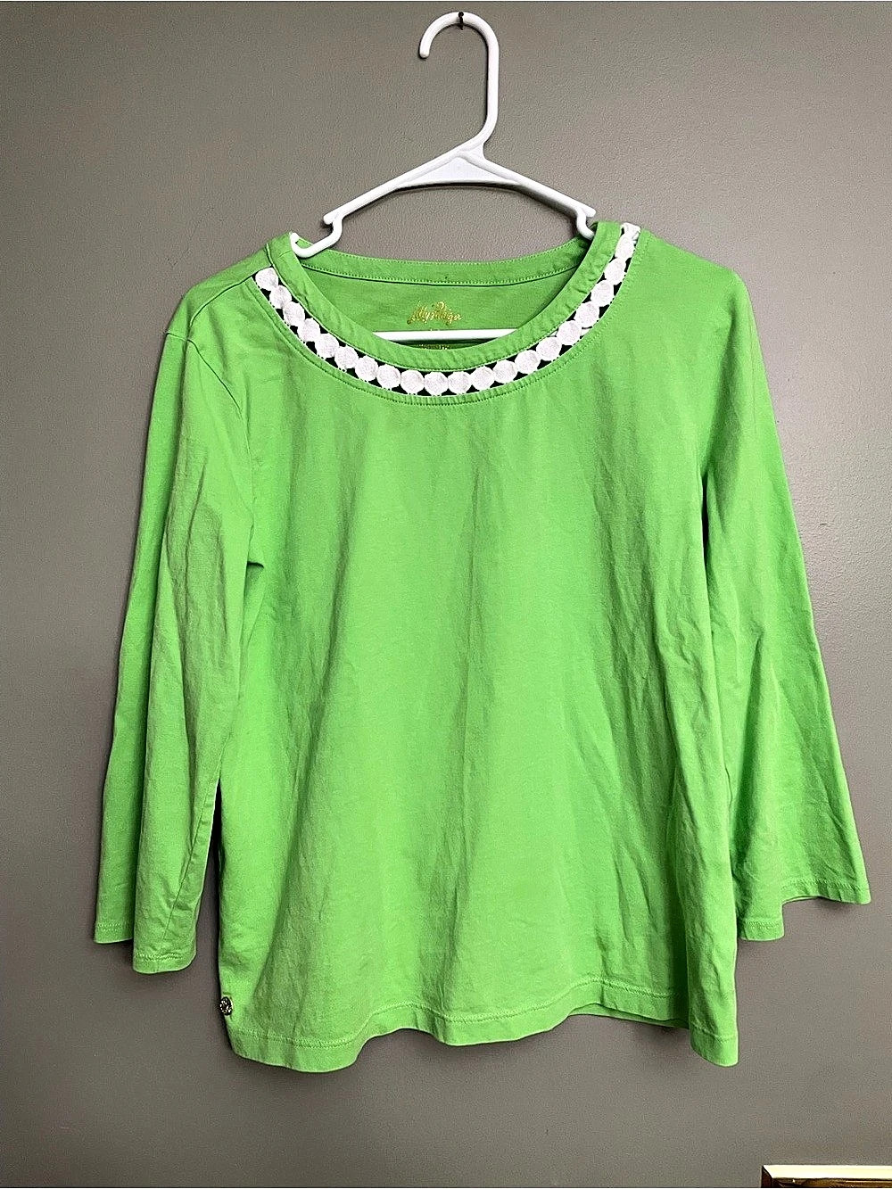 Lilly Pulitzer Green Long Sleeve Top Size Medium Like New